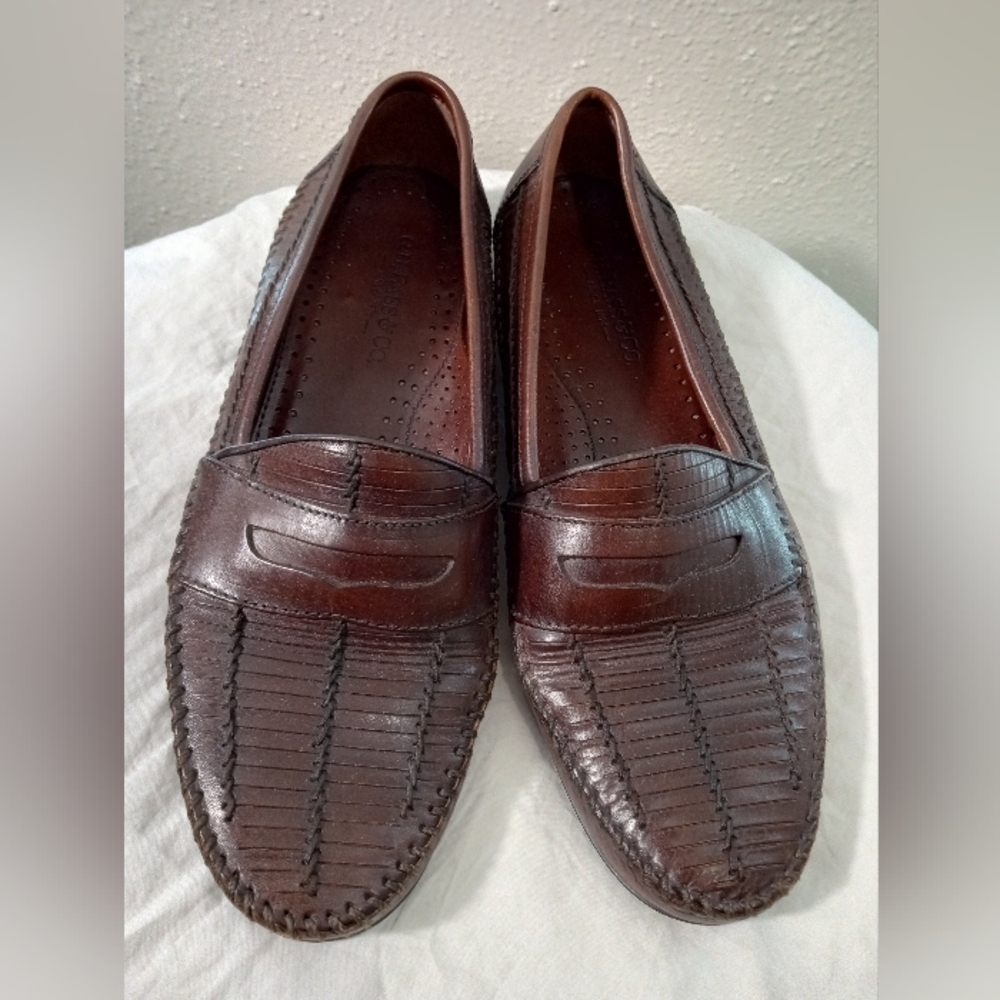 Men's G.H. Bass & Co Made in Brazil Brown Leather Loafers Shoes sz 10M